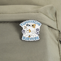 Broche en émail amusante sur le thème des maux de ventre, avec citation humoristique sur les organes, pour sac à dos, revers, badge, bijou de mode, cadeau pour amis