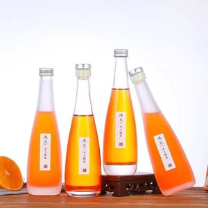 Haute qualité 330ml 500ml Transparent vide <span class=keywords><strong>conique</strong></span> fruits vin glace vin bouteille en verre avec <span class=keywords><strong>bouchon</strong></span> ou <span class=keywords><strong>bouchon</strong></span> en aluminium - Product Image 2