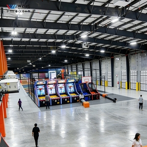 อาคารโครงสร้างเหล็กสำเร็จรูปแบบ Clear Span สำหรับสนามกีฬาอเนกประสงค์ อาคารโลหะ อาคารอุตสาหกรรมเหล็ก โกดังเก็บอุปกรณ์กีฬา - Product Image 5