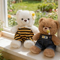 Nouvelle conception d'ours en peluche à habiller avec tenues amovibles, costumes d'animaux en peluche mignons, jouet doux à câliner pour enfants, cadeau