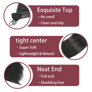 Набор для наращивания волос GLADYS: мягкие синтетические пряди для плетения косичек, прямые, омбре (коричневый, розовый, красный, блонд), 28 дюймов, 300 г, 3 шт. - Product Image 3