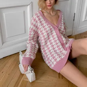 2021 primavera estate vintage hipster pullover dolcevita jacquard slim maglione da donna