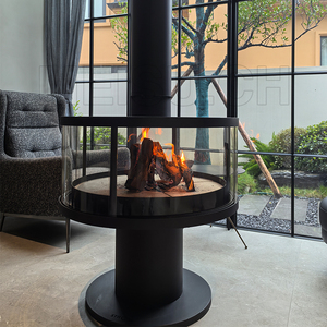 Chimenea Colgante de Acero MEISU.CH, Personalizada, de Lujo, con Leña, para Techo, para Villas, Hoteles y Restaurantes - Product Image 2