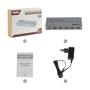 FJ-SP104 2.0 FJGEAR 4-Port HDMI 2.0 <span class=keywords><strong>splitter</strong></span> 4K 60 Hz Full-HD 1in 4 out <span class=keywords><strong>mini</strong></span>-vỏ sắt âm thanh & video phụ kiện - Product Image 6