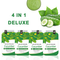 Soin des pieds en 4 étapes Spa Pédicure Delux Bain de pieds Gommage au sucre Masque de boue Lotion de massage pour hydrater et nourrir Soin des pieds en salon
