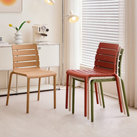 Chaises en plastique incassables pour cafés Chaise à café empilable Chaises d'extérieur de restaurant de haute qualité Plastique pp robuste