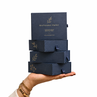 Boîte à tiroir magnétique de luxe avec logo personnalisé, étui de présentation pour montres et lunettes de soleil avec fenêtre transparente, vente en gros