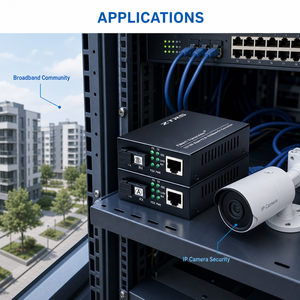 Convertidor de Medios Fast Ethernet ZTRS 10/100M, Fibra Única SC 20km, Sin Gestión, Plug and Play, para Cámara IP, Acceso a Banda Ancha - Product Image 5