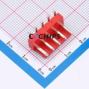 W396110K-5PR2123 Wire-to-Board Pin Header Bent Lead Through Hole,P=3.96mm Connector 1x5P 3.96mm Right Angle Insert VH - Product Image 1