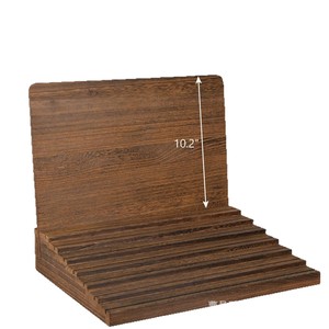 Estante de exhibición de joyería de madera maciza, estante de almacenamiento de escritorio multinivel escalonado de 10,2 pulgadas para pendientes y colgantes - Product Image 1