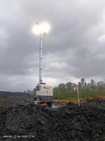 Lampes aux halogénures métalliques SWT/tour d'éclairage mobile Led I9T1200/1600/4000 alimentée par groupe électrogène diesel Kubota
