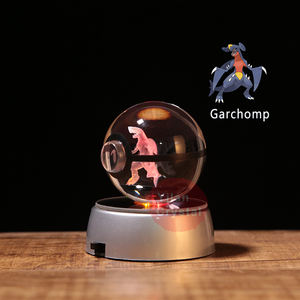 Bola de Cristal Personalizada con Grabado Láser 3D de Garchomp, Cristal K9, para Decoración o Recuerdo - Product Image 4