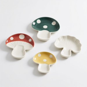 Plato de Servir de Cerámica con Forma de Hongo, <span class=keywords><strong>Vajilla</strong></span> Original con Personalización <span class=keywords><strong>Completa</strong></span> (Diámetro/Altura del Tallo/Paleta de Colores) - Product Image 1