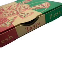 Kotak Pizza Ramah Lingkungan Grosir Murah dari Kertas untuk Dibawa Pulang, Ukuran Kustom, Warna Cokelat di Atas Cokelat