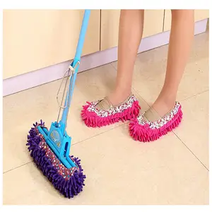 Home Floor Cleaning Micro Fiber Lazy Mopping Shoes Multifunction Floor Dust Cleaning Slippers Kitchen Living Room Floor Rag