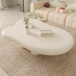 <span class=keywords><strong>Table</strong></span> basse moderne au design simple de style nordique, couleur crème, silencieuse, pour petits appartements, meubles de salon, tendance des influenceurs - Product Image 3