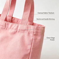 Sac fourre-tout en toile de coton rose à motif imprimé personnalisé avec sangle rouge, sac publicitaire promotionnel, sac de shopping promotionnel