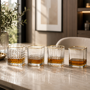 Verre à whisky carré pour hommes, base lourde, cristal transparent, pour whisky, <span class=keywords><strong>bourbon</strong></span>, bière, liqueurs et spiritueux - Product Image 3