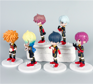 Usine 6 pc/ensemble 9.5cm Isagi Yoichi Bachira Meguru Anime figurine en plastique jouet mignon bleu <span class=keywords><strong>Prison</strong></span> figurine voiture ornement - Product Image 4