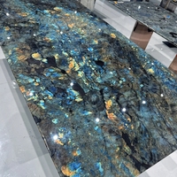 Granite moderne de luxe bleu émeraude labradorite pour dalles de sol, pavés, décoration intérieure d'hôtel