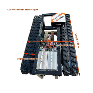 Châssis chenillé télécommandé compact, véhicule de transport escaladant les escaliers, véhicule de manutention pour la charge de fruits en montagne - Product Image 3