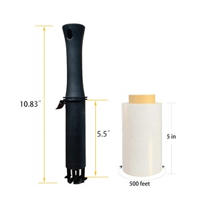 Pellicola Estensibile Industriale Mini 5 Pollici <span class=keywords><strong>500</strong></span> Piedi con Maniglia, Impermeabile, Trasparente, in Plastica Aderente per Imballaggio e Trasporto Pallet - Product Image 5