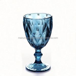 Copa de Vino de Cristal Transparente Personalizada al por Mayor, Color Rosa y Azul, Estilo Americano Clásico, Doble Pared, 320ml/350ml - Product Image 3