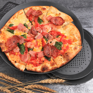 <span class=keywords><strong>Teglia</strong></span> <span class=keywords><strong>per</strong></span> <span class=keywords><strong>Pizza</strong></span> in Alluminio Anodizzato Duro, Vassoio da Forno Perforato Rotondo <span class=keywords><strong>per</strong></span> Ristoranti, Panifici, Catering e Cucine Domestiche - Product Image 4
