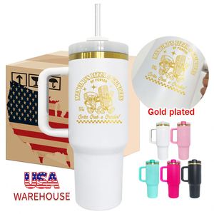 Vasos Personalizados con Logotipo H2.0, Recubrimiento en Polvo, Grabado Personalizado, 40 oz, Holográficos Dorados, con Asa - Product Image 4