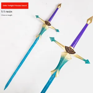 Legend Zelda Twilight Princess Cosplay Props 'Tears Kingdom' Master Sword Armor Metal tallado Comic Con Crafts Material de resina - Product Image 1