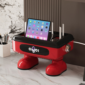 WiFi Router Storage <b>Box</b> Plastic Cartoon Multi Functional Organizer For Office Desk Cable Management - Product Image 1