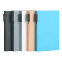Pemegang kartu kredit pemblokir RFID, dompet saku Mini aluminium otomatis mendorong sisi
