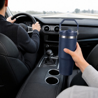 Botol Air Stainless Steel 30oz, Tumbler Terisolasi, Cangkir Vakum Dinding Ganda, Mug Termos Custom, Grosir untuk Pilates