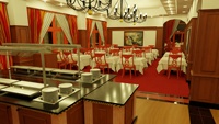 Solution de cuisine ouverte pour buffet d'hôtel, chaud et froid, conception de cuisine commerciale