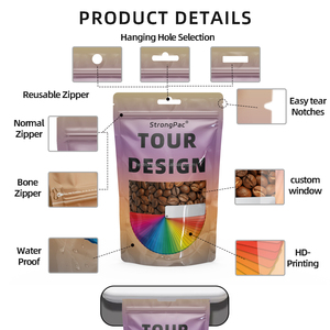 Tùy chỉnh in bóng đen nhựa lá nhiều lớp thuốc lá điếu xì gà bọc bao bì dây kéo phẳng đứng lên túi Mylar <span class=keywords><strong>Ziplock</strong></span> Túi - Product Image 4