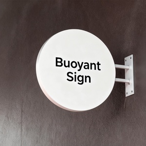 Custom Round Outdoor Business Storefront <b>Sign</b> Board <b>Wall</b> Mounted Store Entrance Advertising Blade <b>Sign</b> for Shop - Product Image 2
