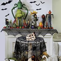 Halloween Fournisseur 40 Pouces Couverture De Table Ronde Nappes D'impression De Toile D'araignée De Dentelle Noire pour La Maison & Hôtel Dining Parties 102 cm