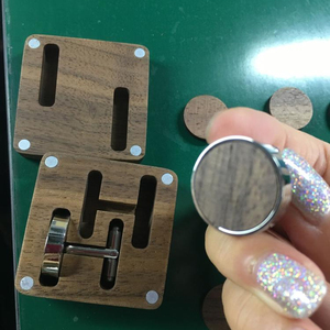 Personnalisé Gravé <span class=keywords><strong>Bois</strong></span> boutons de Manchette avec Boîte-Cadeau Carrée Ensemble pour Garçon D'honneur Mari Cadeaux De Mariage - Product Image 5
