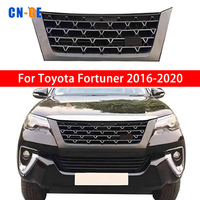 Accessoires extérieurs en plastique ABS Noir mat Grille avant pour Toyota Fortuner 2016-2020 Style TRD