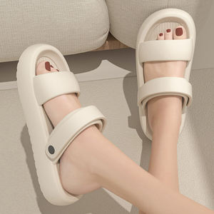 Sandales d'été pour femmes à double sens avec semelles épaisses antidérapantes, bout ouvert, fermeture à enfiler, pour la plage et l'extérieur - Product Image 4