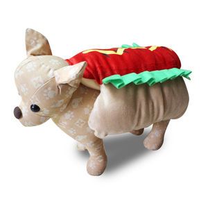 Bonito disfraz de perro caliente para mascotas, diseño de disfraz de perro hamburguesa, ropa de vacaciones para mascotas, ropa para perros salchichas - Product Image 1