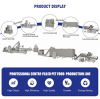 Chaîne de production d'équipements d'extrusion de croquettes pour chiens à garniture centrale, machine de fabrication de granulés d'aliments pour animaux de compagnie, vente chaude