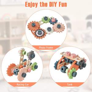 Jeu de rôle réaliste en <span class=keywords><strong>bois</strong></span> établi enfants outil électrique ensemble d'atelier Construction outil de construction jouets pour garçons et filles - Product Image 2