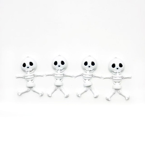 Porte-clés Crâne Articulé Imprimé en 3D OEM, en Plastique Écologique, Style Dessin Animé, Figurine d'Halloween, Cadeau Décoratif - Product Image 2