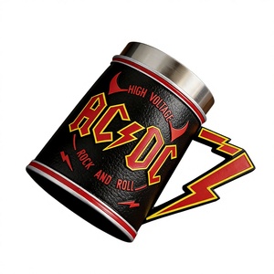 Tazza Anniversario Rock AC <span class=keywords><strong>Band</strong></span> 20oz in Resina e Acciaio Inossidabile, Tazza 3D Iconica <span class=keywords><strong>Metallica</strong></span> Rock and Roll DC - Product Image 6