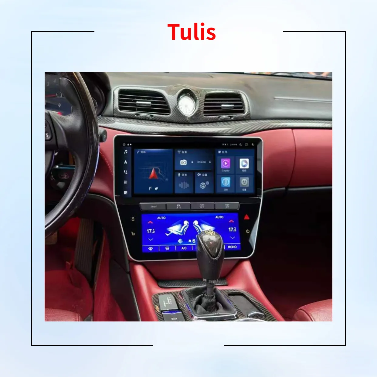 Tulis Android Auto Multimedia Dvd-Speler Gps Navigatie Ac Klimaat Controle Paneel Voor Maserati Gt Stereo Audio Auto