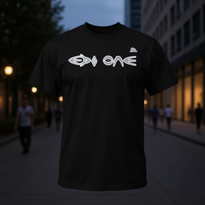 Camiseta Edo One, color negro, unisex, talla grande para adultos - Product Image 3