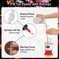 Bolsas de Sangre Personalizadas con Diseño Realista para Bebidas, Bolsas IV Portátiles con Temática de Halloween para Fiestas de Vampiros