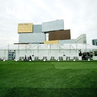 Tente de réception de mariage blanche, grande, transparente, imperméable, portable, pour 500 personnes, climatisée