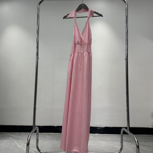 Robe longue décontractée sans manches à rayures pour femme, style transfrontalier Europe-Amérique, idéale pour les vacances à la plage - Collection 2026 - Product Image 2